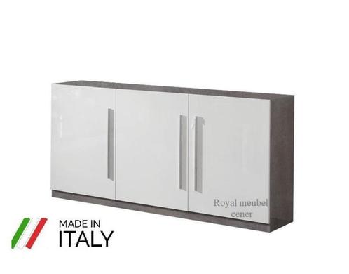 Dressoir Granada Hoogglans wit marmer156 cm-AANBIEDING, Huis en Inrichting, Kasten | Ladekasten, Nieuw, Minder dan 100 cm, 25 tot 50 cm
