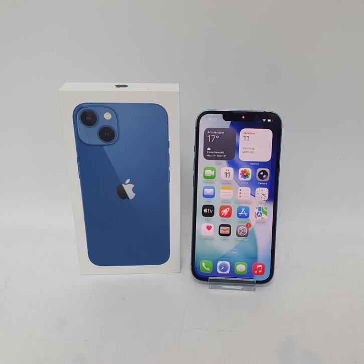iPhone 13 128GB Blue Compleet in Doos in Goede Staat -80%, Telecommunicatie, Mobiele telefoons | Hoesjes en Frontjes | Samsung