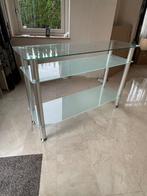 Glazen tafel, Huis en Inrichting, Ophalen, Gebruikt, 100 tot 150 cm, Minder dan 50 cm
