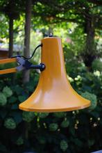 Vintage architectenlamp oker geel, Gebruikt, Vintage, Ophalen of Verzenden, Nvt