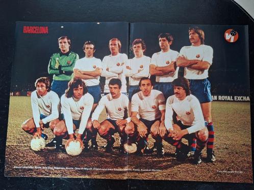 Hele oude poster FC Barcelona - met Johan Neeskens, Verzamelen, Sportartikelen en Voetbal, Zo goed als nieuw, Poster, Plaatje of Sticker