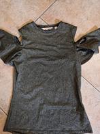 Ted Baker Shirt - Maat 0 - Zwart/Goud, Kleding | Dames, Zwart, Ophalen of Verzenden, Zo goed als nieuw, Korte mouw