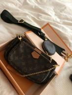 louis vuitton multi pochette kaki, Sieraden, Tassen en Uiterlijk, Tassen | Damestassen, Ophalen, Zo goed als nieuw, Bruin, Schoudertasje