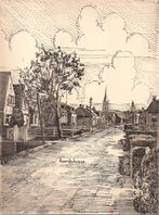 Roordahuizen Dorpsgezicht tekening Sievers 50/60er jaren, Antiek en Kunst, Ophalen of Verzenden