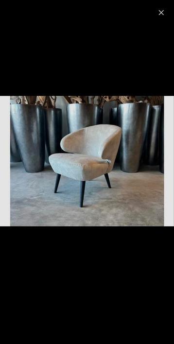 Fauteuil-Clubfauteuil-Brody Velours Crème 2 stuks