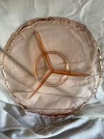 2 rosaline 3-vaks schalen jaren’50, Antiek en Kunst, Ophalen of Verzenden