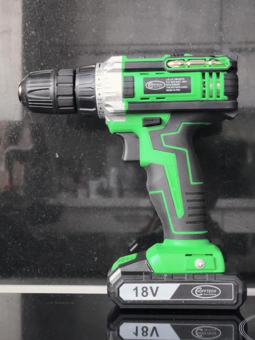 accuboormachine nieuw 18v li-ion met lader en koffer, Doe-het-zelf en Verbouw, Gereedschap | Boormachines, Nieuw, Ophalen