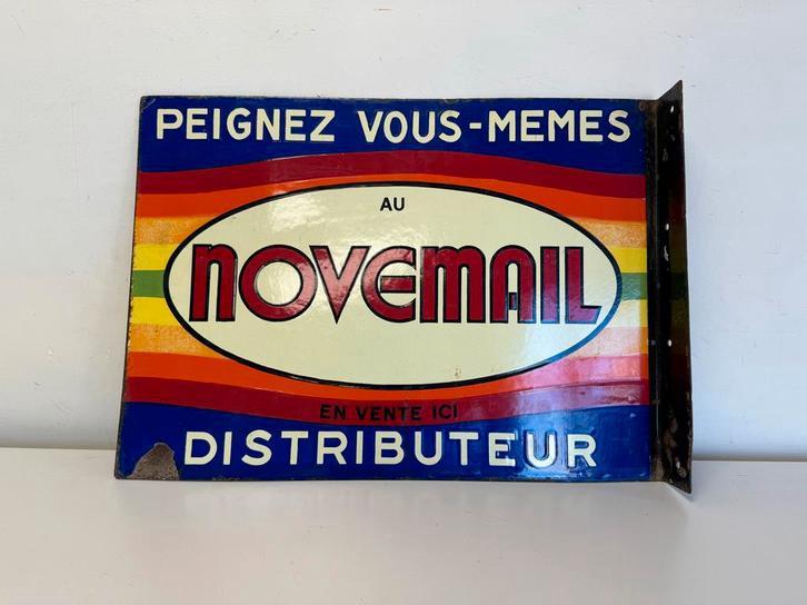 Oude Novemail Emaille Reclamebord, Antiek en Kunst, Antiek | Emaille, Ophalen of Verzenden