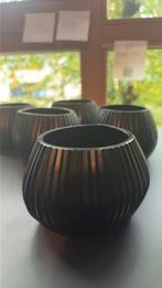Guaxs windlichten 5 stuks, Huis en Inrichting, Woonaccessoires | Kandelaars en Kaarsen, Overige materialen, Zwart, Ophalen of Verzenden