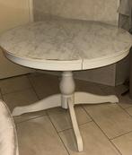 uitschuifbare ronde ikea eettafel, Huis en Inrichting, Ophalen, Gebruikt, Rond, 100 tot 150 cm