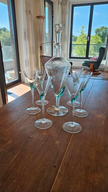 Wijnkaraf met 6 glazen - Elegant Design beschikbaar voor biedingen