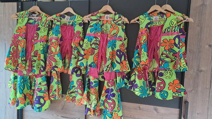 Flower Power carnavals kostuums/kleding, Kleding | Dames, Carnavalskleding en Feestkleding, Zo goed als nieuw, Kleding, Carnaval