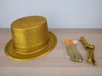 Goudkleurige hoedje Carnaval, Ophalen of Verzenden, Zo goed als nieuw, Carnaval, Accessoires