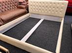 Origineel Leren Chesterfield bed ombouw 180x200, Ophalen, Gebruikt, Tweepersoons, 180 cm