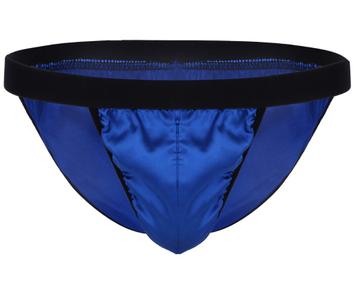 Blauwe satijnen slip / heren onderbroek glimmende M L XL beschikbaar voor biedingen