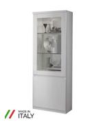 Vitrinekast Forever hoogglans wit 1 deur led lamp gratis-sal, Ophalen of Verzenden, Nieuw, 25 tot 50 cm