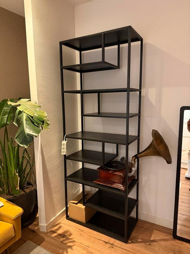 Retro Metalen Kast voor Woonkamer hoog, Huis en Inrichting, Kasten | Stellingkasten, Gebruikt, Ophalen