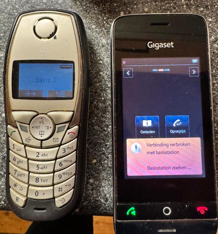 Gigaset SL910A & Vintage Handset - Gebruikt, Telecommunicatie, Vaste telefoons | Handsets en Draadloos, Gebruikt, 2 handsets, Ophalen of Verzenden