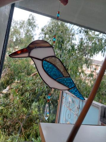 glas in lood vogel, raam decoratie beschikbaar voor biedingen