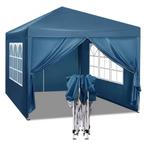Easy up partytent 3x3 blauw, Tuin en Terras, Ophalen of Verzenden, Nieuw, Minder dan 5 meter, Opvouwbaar