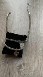 Ketting met bijpassende armband, Verstelbaar, Ophalen of Verzenden, Zo goed als nieuw, Zilver