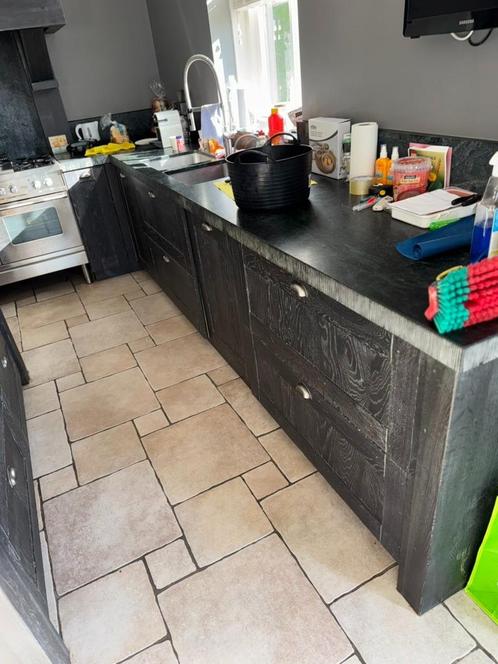 Keuken met kookeiland + schouw – granieten blad – zonder app, Huis en Inrichting, Keuken | Complete keukens, Gebruikt, Overige typen