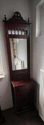 Antieke Mahonie dressoir met spiegel, Antiek en Kunst, Ophalen, Rechthoekig, Minder dan 50 cm, 200 cm of meer