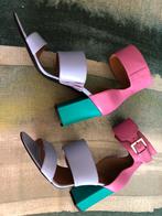 Philou portofino sandaaltjes pumps hakken mt 41 lila roze, Verzenden, Zo goed als nieuw, Schoenen met hoge hakken, Roze
