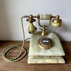 Vintage Onix Marmeren PTT Telefoon met Draaischijf, Messing, Telecommunicatie, Met draaischijf, Gebruikt, Ophalen of Verzenden