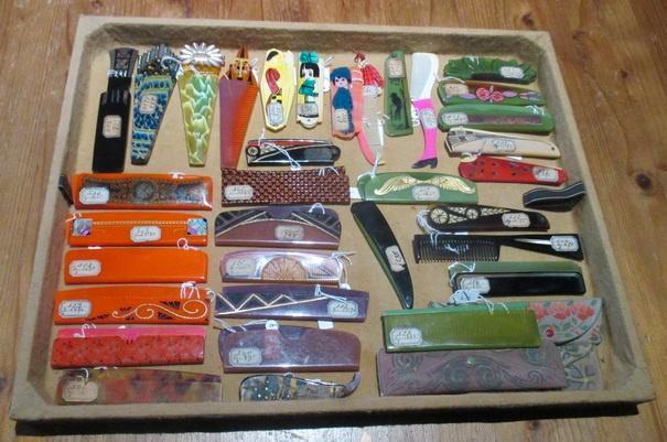 collectie antieke kammetjes handtas celluloid plastic, Antiek en Kunst, Curiosa en Brocante, Verzenden