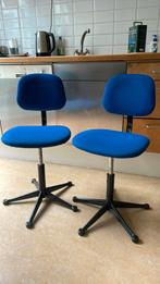 Burostoel, bureaustoel, blauw, in hoogte verstelbaar, Ophalen, Gebruikt, Blauw
