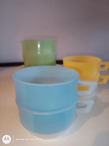 6 Arcopal France soepmokken, opaalglas, vintage beschikbaar voor biedingen