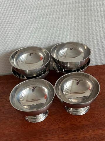6 RVS Dessertschalen - Perfect voor toetjes! beschikbaar voor biedingen