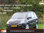 Opel Zafira 1.8 Temptation ( 7-PERSOONS + INRUIL MOGELIJK ), Auto's, Opel, 4 cilinders, Zwart, Origineel Nederlands, 1200 kg