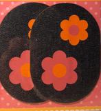 strijkembleem bloem op spijkerstof 2 stuks 10,5 cm x 7,5 cm