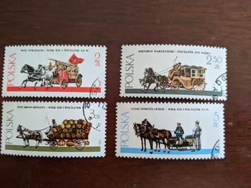 POLEN 1965; set (4) PAARDEN beschikbaar voor biedingen