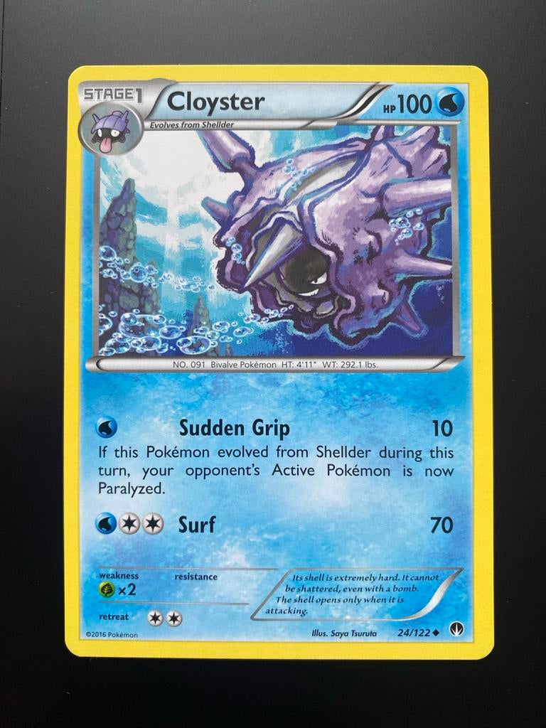 Cloyster 24/122 Pokémon XY Breakpoint 2016 Mint Packfresh, Ophalen of Verzenden, Zo goed als nieuw, Losse kaart