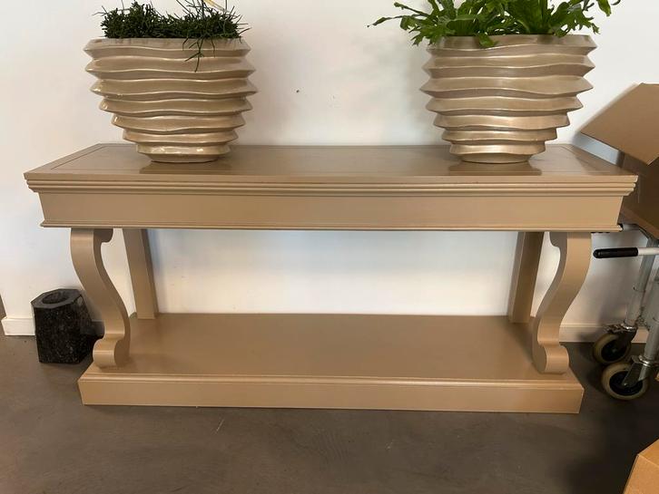 Houten Console Tafel sidetable - Stijlvol en Praktisch, Huis en Inrichting, Tafelonderdelen, Gebruikt, Tafelblad, 150 tot 200 cm