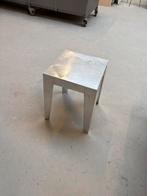 Aluminium krukje / bijzettafeltje - gebruikt, Gebruikt, Ophalen of Verzenden, Metaal, Eén