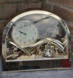 Vintage RHYTHM mantelklok – roterend design – zilver, Ophalen of Verzenden