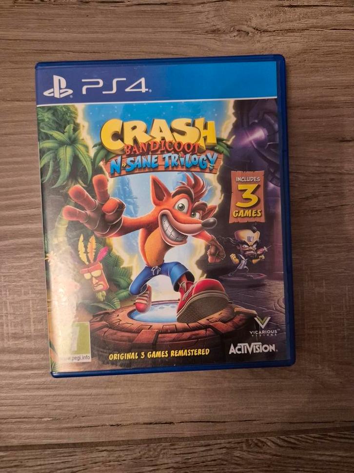 Crash Bandicoot N. Sane Trilogy, PS4 / PS5, Spelcomputers en Games, Games | Sony PlayStation 4, Zo goed als nieuw, Platform, 1 speler