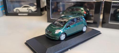 Minichamps Toyota Yaris Groenmetallic, Hobby en Vrije tijd, Modelauto's | 1:43, Zo goed als nieuw, Auto, MiniChamps, Ophalen of Verzenden