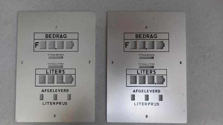 Vintage Benzinepomp Onderdelen Platen, Auto-onderdelen, Overige Auto-onderdelen, Oldtimer onderdelen, Universele onderdelen, Gebruikt