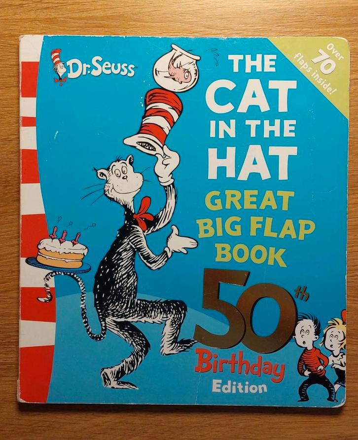 Dr. Seuss - The Cat in the Hat Flap Book - 50th Birthday, Boeken, Kinderboeken | Jeugd | onder 10 jaar, Gelezen, Sprookjes, Ophalen