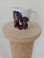 Dobermann Pincher Mok, Ophalen of Verzenden, Zo goed als nieuw, Porselein, Kop en/of schotel