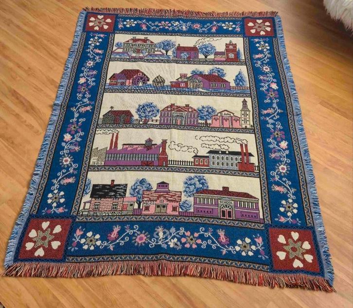 Mooie grand foulard 174/118, Huis en Inrichting, Woonaccessoires | Plaids en Woondekens, Gebruikt, Ophalen of Verzenden