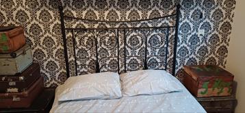 Staal bed zwart ikea 140x200cm