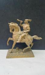 Messing beeld ruiter te paard, Ophalen of Verzenden, Koper