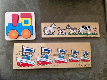 3 houten puzzels  beschikbaar voor biedingen