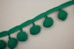 Pom pom balletjesband - Groen #4039, Ophalen of Verzenden, Nieuw, Lint, Band of Elastiek